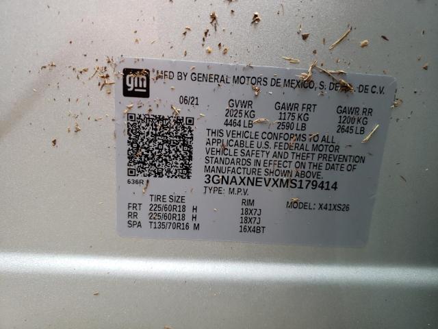 Photo 10 from auction – 2021 CHEVROLET EQUINOX PR with VIN 3GNAXNEVXMS179414