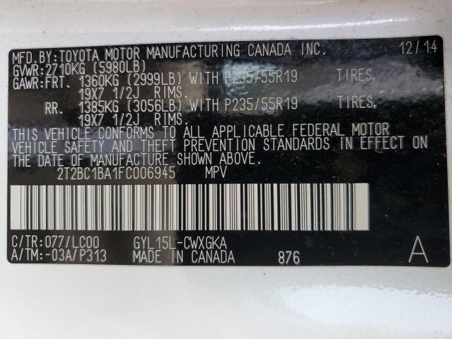 Photo 10 from auction – 2015 LEXUS RX 450H with VIN 2T2BC1BA1FC006945