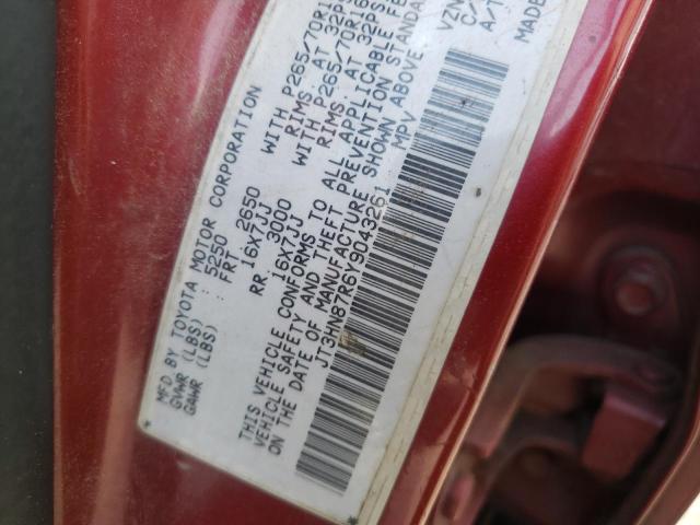 Photo 10 from auction – 2000 TOYOTA 4RUNNER LI with VIN JT3HN87R6Y9043261
