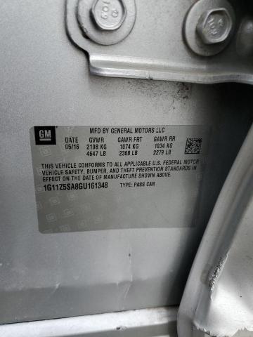 Photo 10 from auction – 2016 CHEVROLET IMPALA LS with VIN 1G11Z5SA8GU161348