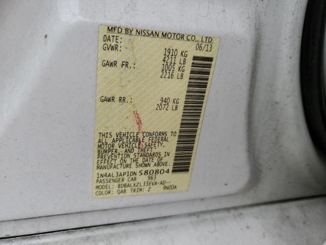 Photo 10 from auction – 2013 NISSAN ALTIMA 2.5 with VIN 1N4AL3AP1DN580804