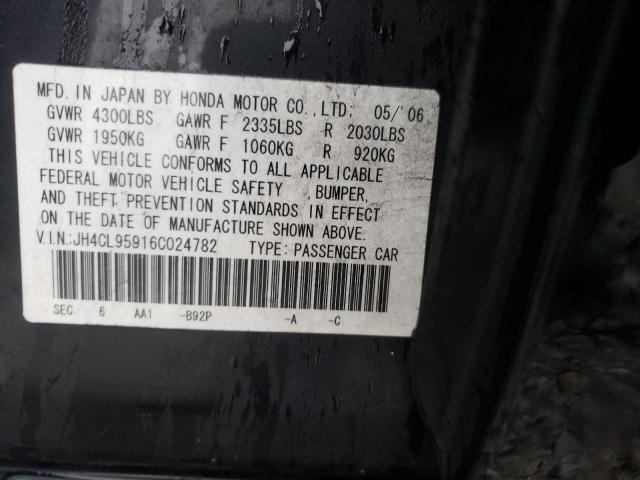 Photo 10 from auction – 2006 ACURA TSX with VIN JH4CL95916C024782