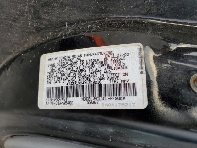 Photo 10 from auction – 2000 TOYOTA SIENNA LE with VIN 4T3ZF13C4YU319216