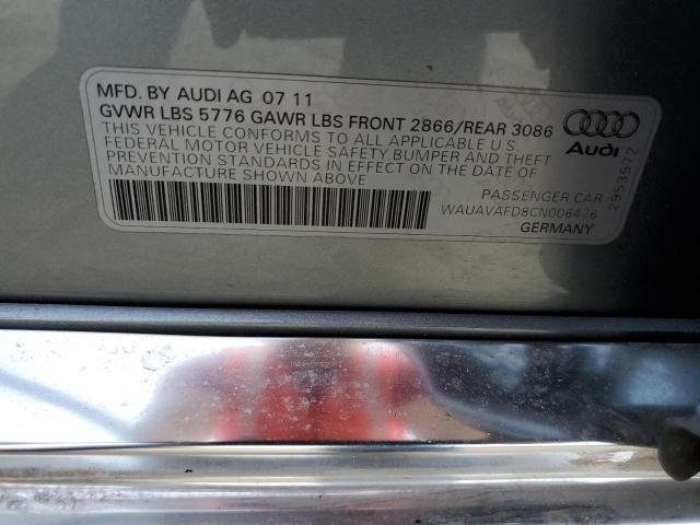 Photo 10 from auction – 2012 AUDI A8 QUATTRO with VIN WAUAVAFD8CN006476