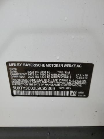 Photo 10 from auction – 2020 BMW X3 SDRIVE3 with VIN 5UXTY3C02L9C93369