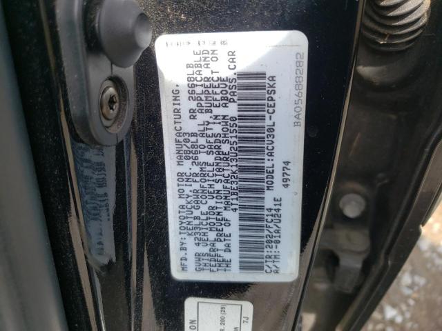 Photo 10 from auction – 2003 TOYOTA CAMRY LE with VIN 4T1BE32K13U251550