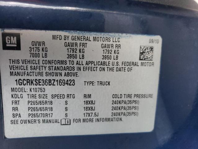 Photo 10 from auction – 2011 CHEVROLET SILVERADO with VIN 1GCRKSE36BZ169423