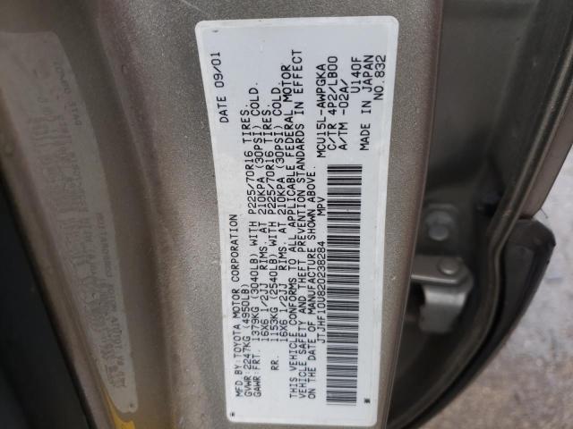 Photo 10 from auction – 2002 LEXUS RX 300 with VIN JTJHF10U820238284