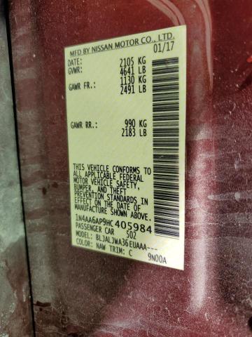 Photo 10 from auction – 2017 NISSAN MAXIMA 3.5 with VIN 1N4AA6AP9HC405984