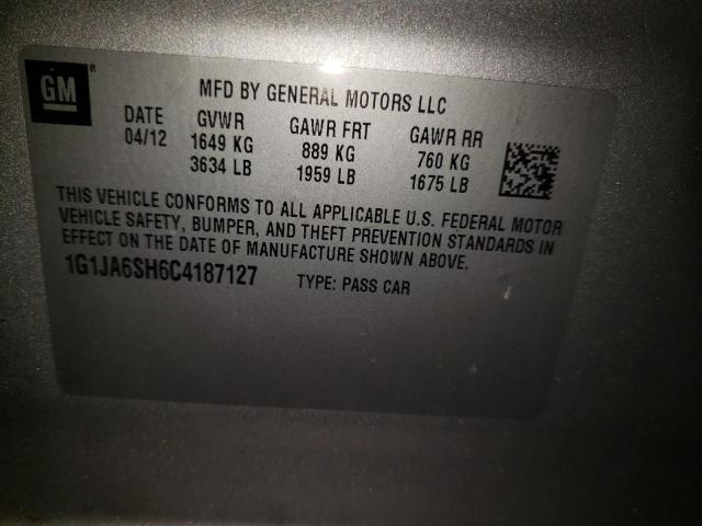 Photo 10 from auction – 2012 CHEVROLET SONIC LS with VIN 1G1JA6SH6C4187127