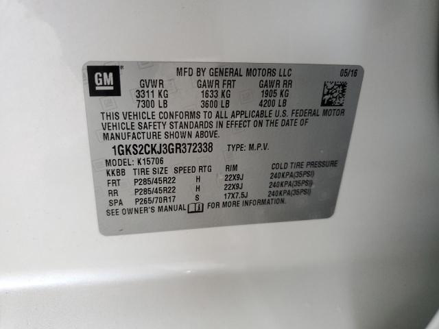 Photo 10 from auction – 2016 GMC YUKON DENA with VIN 1GKS2CKJ3GR372338