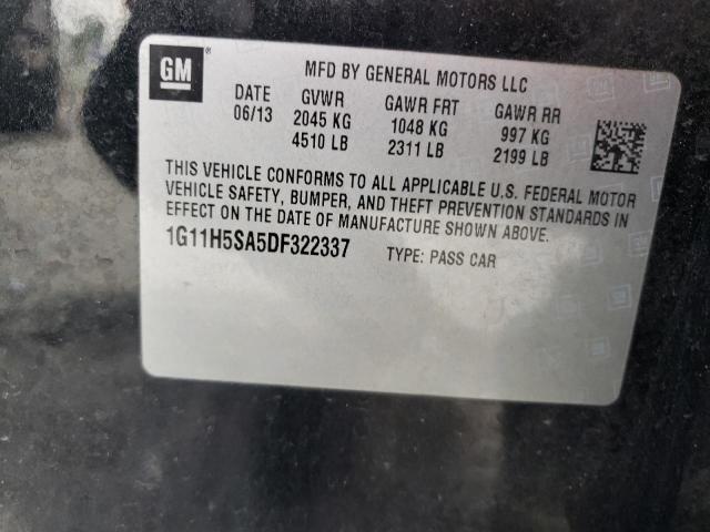 Photo 10 from auction – 2013 CHEVROLET MALIBU LTZ with VIN 1G11H5SA5DF322337