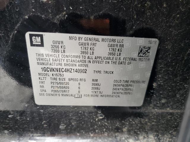 Photo 10 from auction – 2017 CHEVROLET SILVERADO with VIN 1GCVKNEC4HZ140902