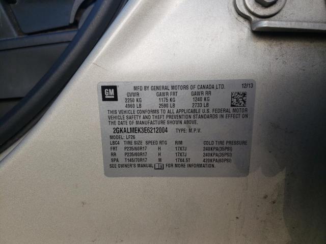 Photo 10 from auction – 2014 GMC TERRAIN SL with VIN 2GKALMEK3E6212004