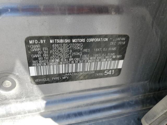 Photo 10 from auction – 2019 MITSUBISHI OUTLANDER with VIN JA4AZ3A37KZ033204