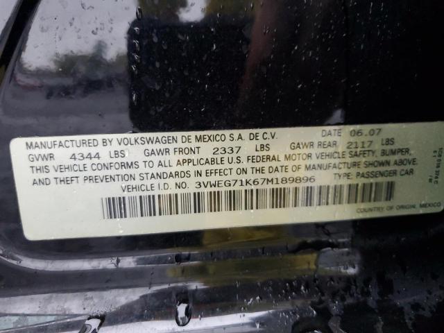 Photo 10 from auction – 2007 VOLKSWAGEN JETTA WOLF with VIN 3VWEG71K67M189896