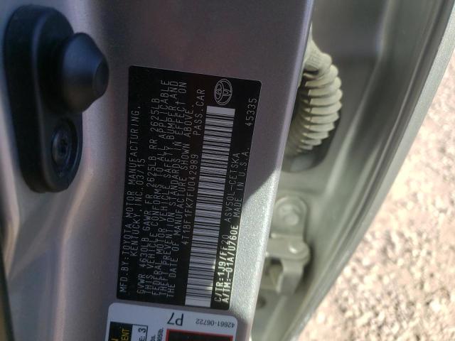 Photo 10 from auction – 2015 TOYOTA CAMRY LE with VIN 4T1BF1FK7FU042989