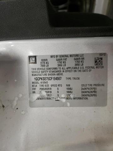 Photo 10 from auction – 2012 CHEVROLET 1500 with VIN 1GCPKSE75CF194567