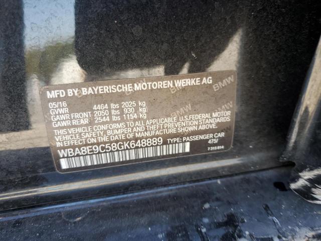 Photo 10 from auction – 2016 BMW 328 I SULE with VIN WBA8E9C58GK648889