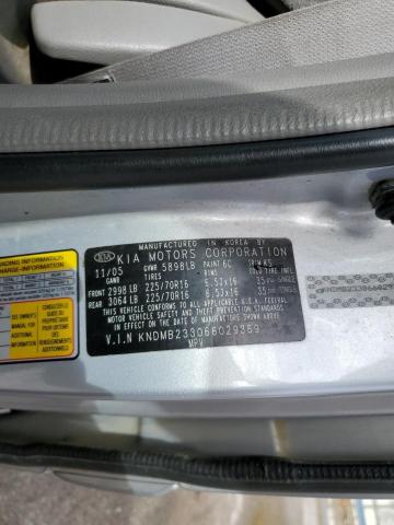 Photo 10 from auction – 2006 KIA SEDONA EX with VIN KNDMB233066029369