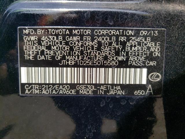 Photo 10 from auction – 2014 LEXUS IS 250 with VIN JTHBF1D25E5015580