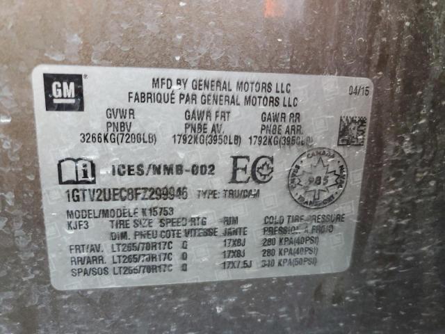 Photo 10 from auction – 2015 GMC SIERRA K15 with VIN 1GTV2UEC8FZ299946