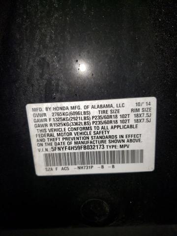 Photo 10 from auction – 2015 HONDA PILOT EXL with VIN 5FNYF4H59FB032173