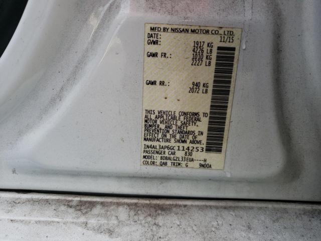 Photo 10 from auction – 2016 NISSAN ALTIMA 2.5 with VIN 1N4AL3AP6GC114253