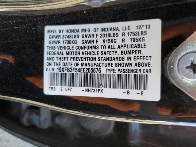 Photo 10 from auction – 2014 HONDA CIVIC LX with VIN 19XFB2F54EE205676