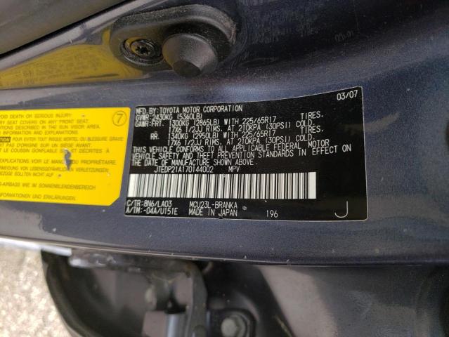 Photo 10 from auction – 2007 TOYOTA HIGHLANDER with VIN JTEDP21A170144002
