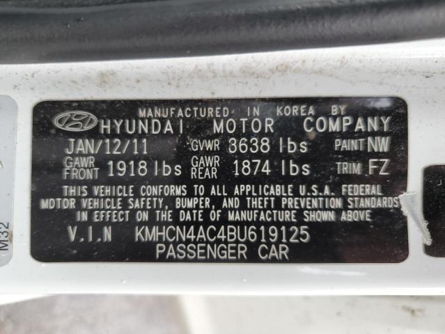 Photo 10 from auction – 2011 HYUNDAI ACCENT GLS with VIN KMHCN4AC4BU619125