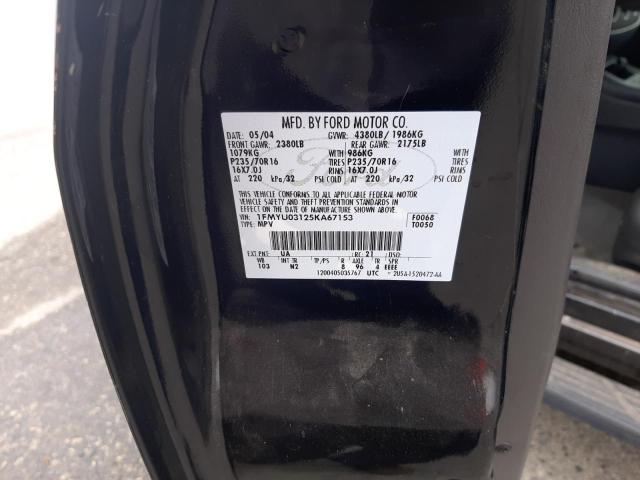 Photo 10 from auction – 2005 FORD ESCAPE XLT with VIN 1FMYU03125KA67153