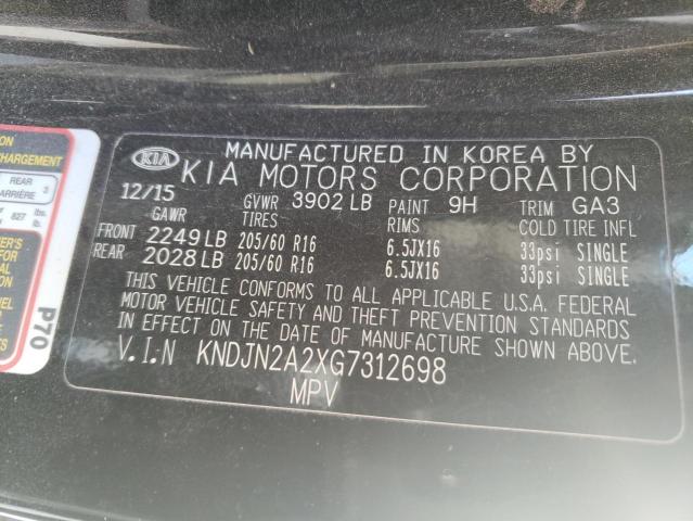 Photo 10 from auction – 2016 KIA SOUL with VIN KNDJN2A2XG7312698