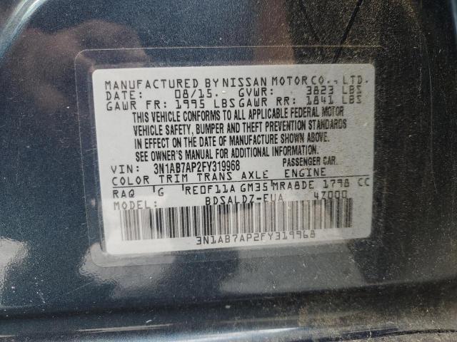 Photo 10 from auction – 2015 NISSAN SENTRA S with VIN 3N1AB7AP2FY319968