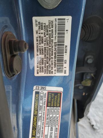 Photo 10 from auction – 2008 HONDA CIVIC EX with VIN 1HGFA16848L041625