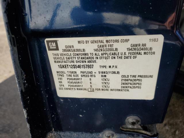 Photo 10 from auction – 2004 GMC ENVOY XUV with VIN 1GKET12S546157807