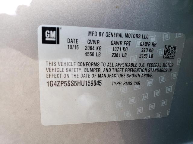 Photo 10 from auction – 2017 BUICK LACROSSE E with VIN 1G4ZP5SS5HU159045
