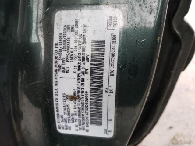 Photo 10 from auction – 2002 NISSAN QUEST SE with VIN 4N2ZN16T32D820999