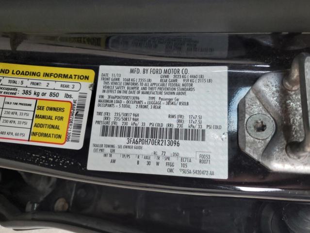 Photo 10 from auction – 2014 FORD FUSION SE with VIN 3FA6P0H70ER213096