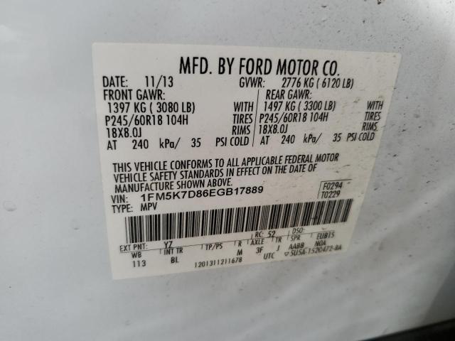 Photo 10 from auction – 2014 FORD EXPLORER X with VIN 1FM5K7D86EGB17889