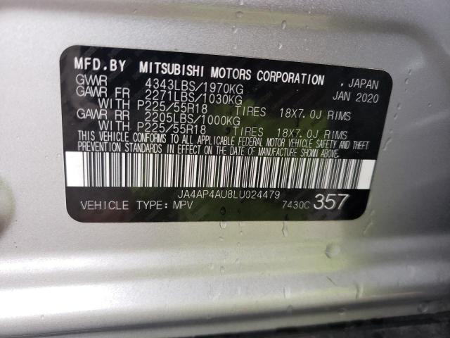 Photo 10 from auction – 2020 MITSUBISHI OUTLANDER with VIN JA4AP4AU8LU024479