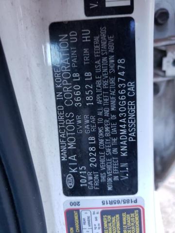 Photo 10 from auction – 2016 KIA RIO LX with VIN KNADM4A30G6637478