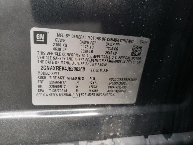 Photo 10 from auction – 2018 CHEVROLET EQUINOX LS with VIN 2GNAXREV4J6200260