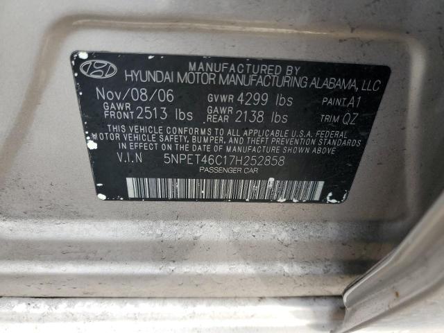 Photo 10 from auction – 2007 HYUNDAI SONATA GLS with VIN 5NPET46C17H252858