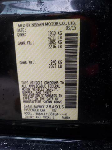 Photo 10 from auction – 2015 NISSAN ALTIMA 2.5 with VIN 1N4AL3AP0FC284915