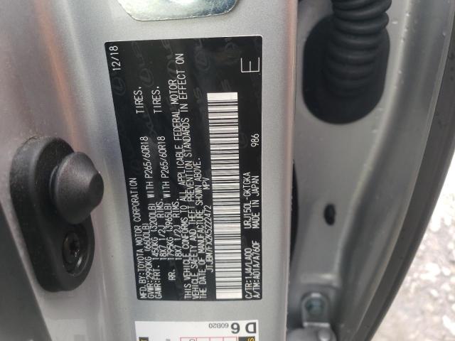 Photo 10 from auction – 2019 LEXUS GX 460 with VIN JTJBM7FX2K5222472