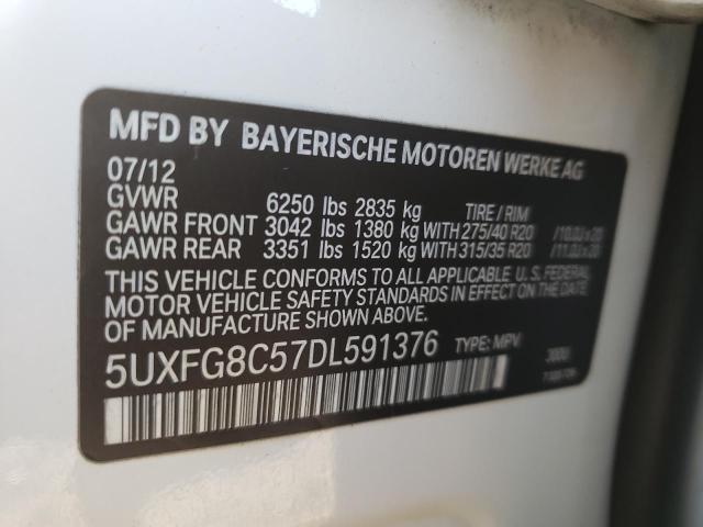 Photo 10 from auction – 2013 BMW X6 XDRIVE5 with VIN 5UXFG8C57DL591376