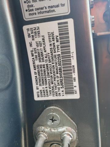 Photo 10 from auction – 2011 HONDA CR-V EX with VIN 5J6RE3H58BL002259