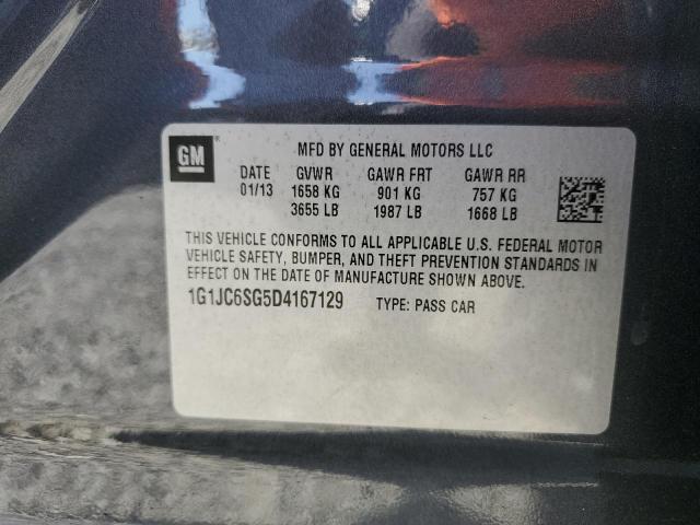 Photo 10 from auction – 2013 CHEVROLET SONIC LT with VIN 1G1JC6SG5D4167129
