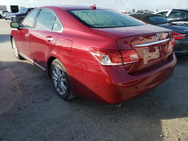 Photo 3 from auction – 2011 LEXUS ES 350 with VIN JTHBK1EG2B2443447